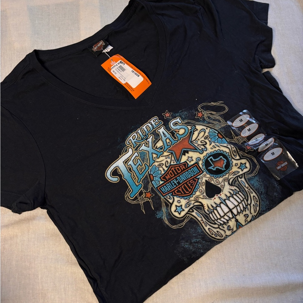 Harley-Davidson Black Short Sleeve Skull Tee